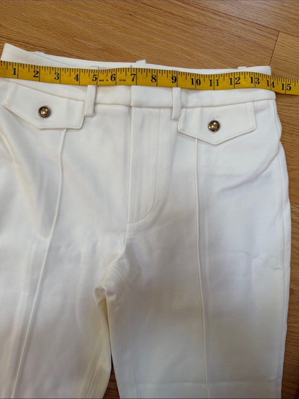 New! Frame SZ 2, cream The Reboot Crop Trousers. - Picture 9 of 13